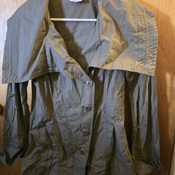 Jackets & Blazers - Olive Green Women's Lightweight Trench Coat